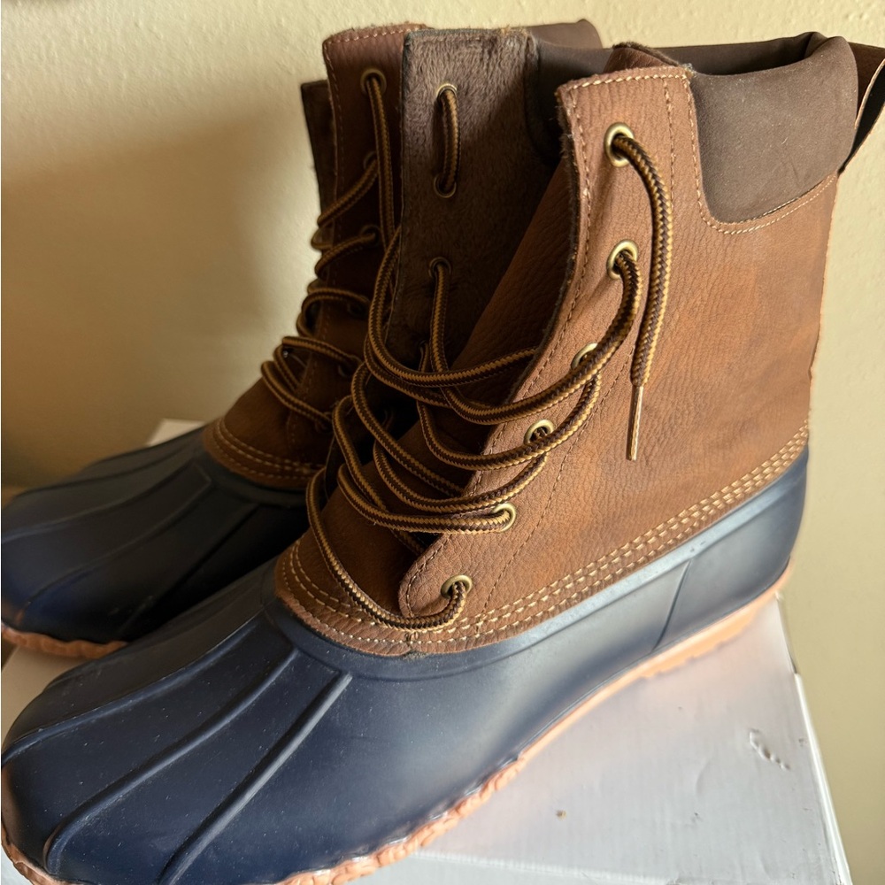 Weatherproof Brown and Blue Waterproof Boots
